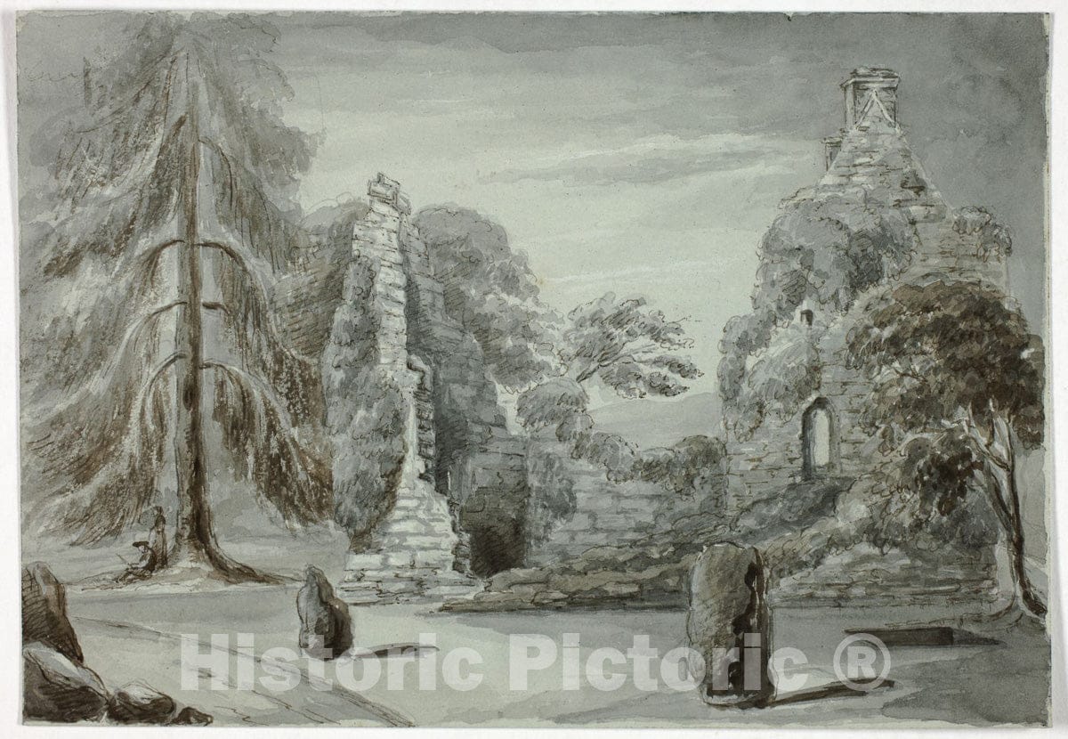 Art Print : Burying Place, Finlarig, Elizabeth Murray, c.1675, Vintage Wall Decor :