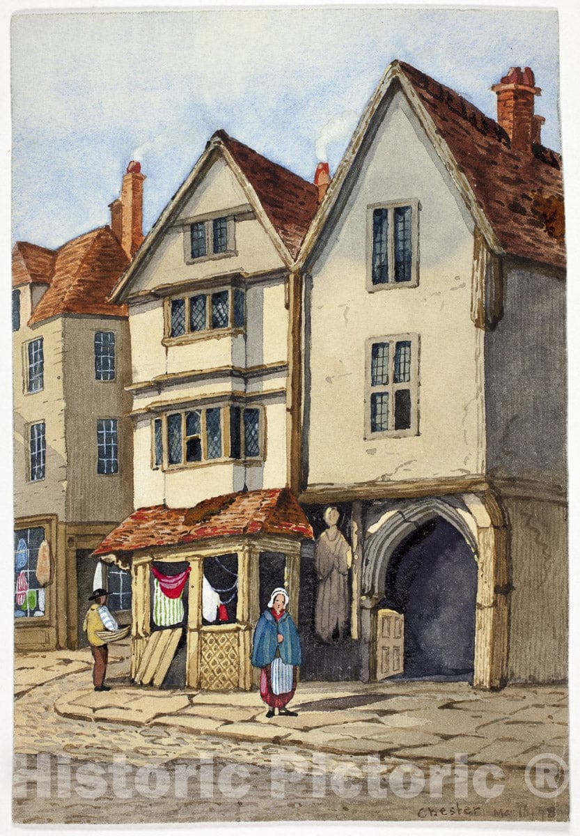 Art Print : Chester, Unknown artist, c 1857, Vintage Wall Decor :