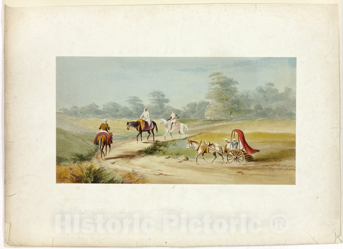 Art Print : Native Traveling in India, Unknown artist, c.1889, Vintage Wall Decor :