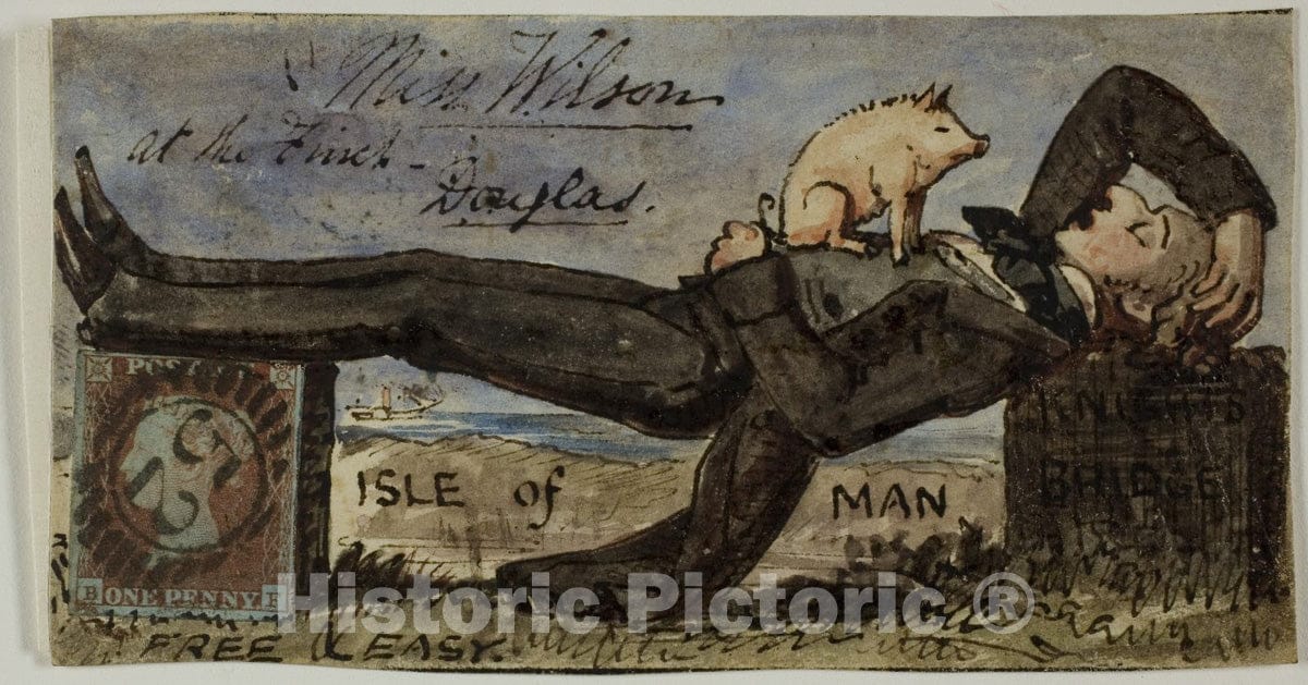 Art Print : Free and Easy, Unknown artist, c.1884, Vintage Wall Decor :