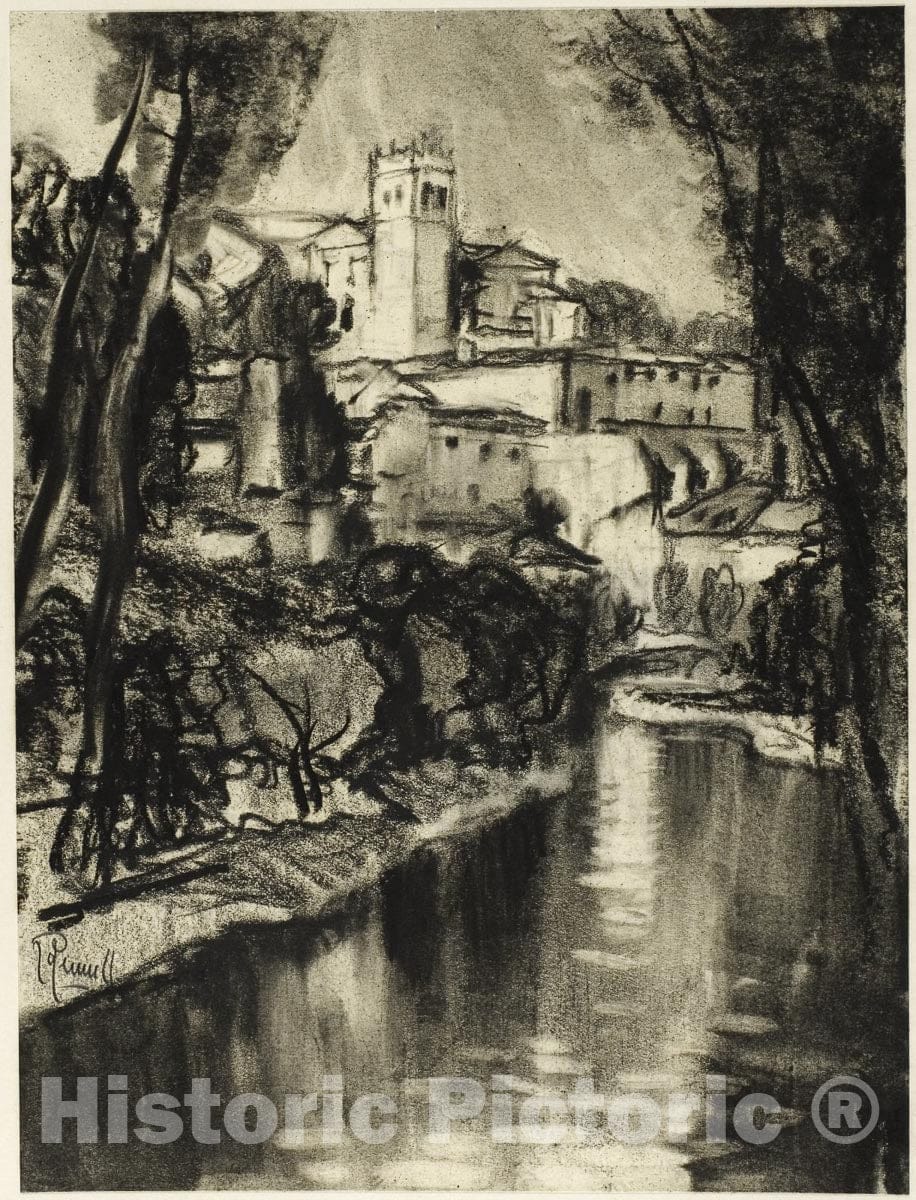 Art Print : We Passed...the Parral, Joseph Pennell, c 1903, Vintage Wall Decor :
