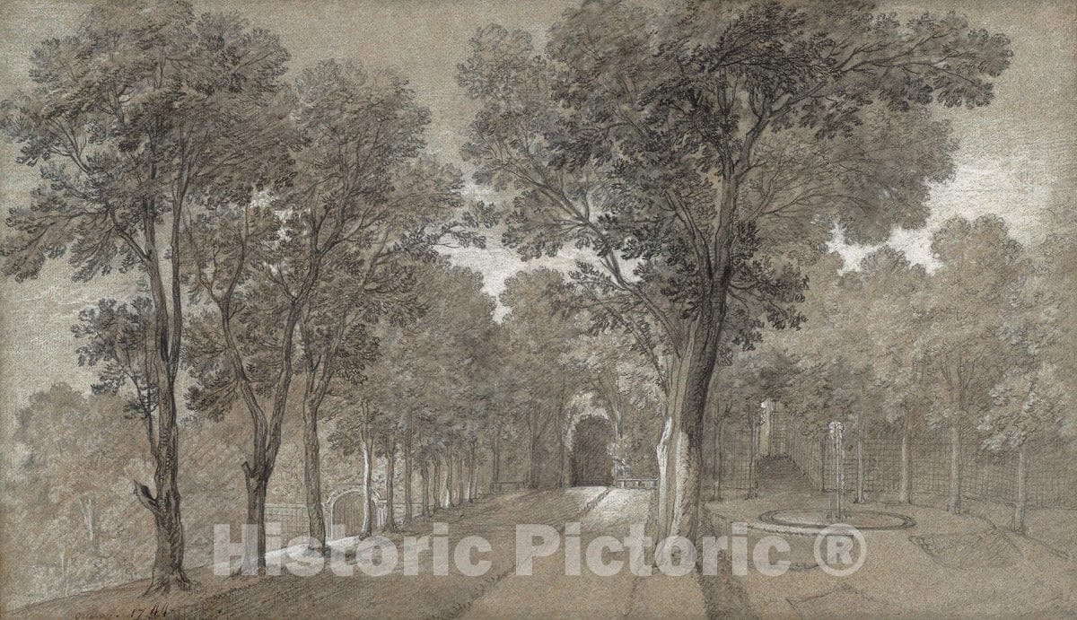 Art Print : View of the Park at Arcueil, Jean-Baptiste Oudry, c.1565, Vintage Wall Decor :