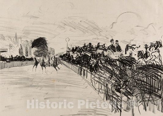 Art Print : The Races, edouard Manet, c.1908, Vintage Wall Decor :