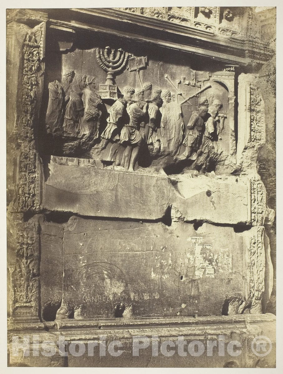 Art Photo : The Arch of Titus, 1855, Robert MacPherson, c.1877, Vintage Wall Decor :