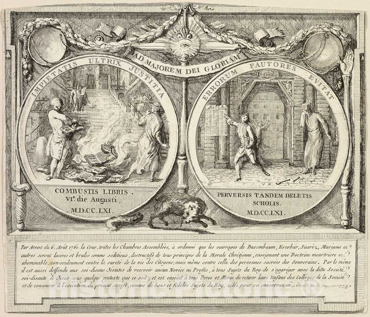 Art Print : Expulsion of the Jesuits, Gabriel Jacques de Saint-Aubin, c 1500, Vintage Wall Decor :