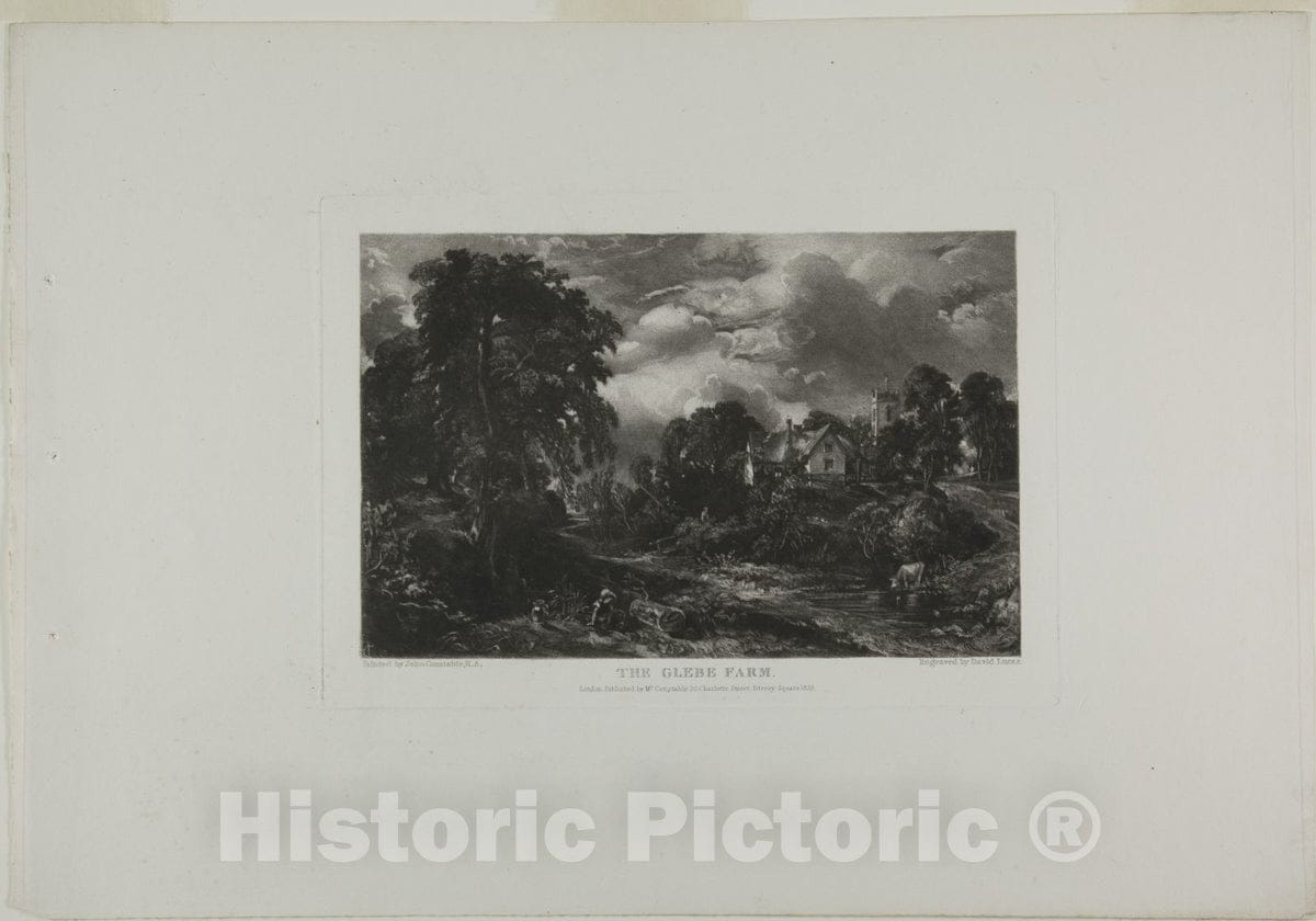 Art Print : The Glebe, David Lucas, c.1695, Vintage Wall Decor :