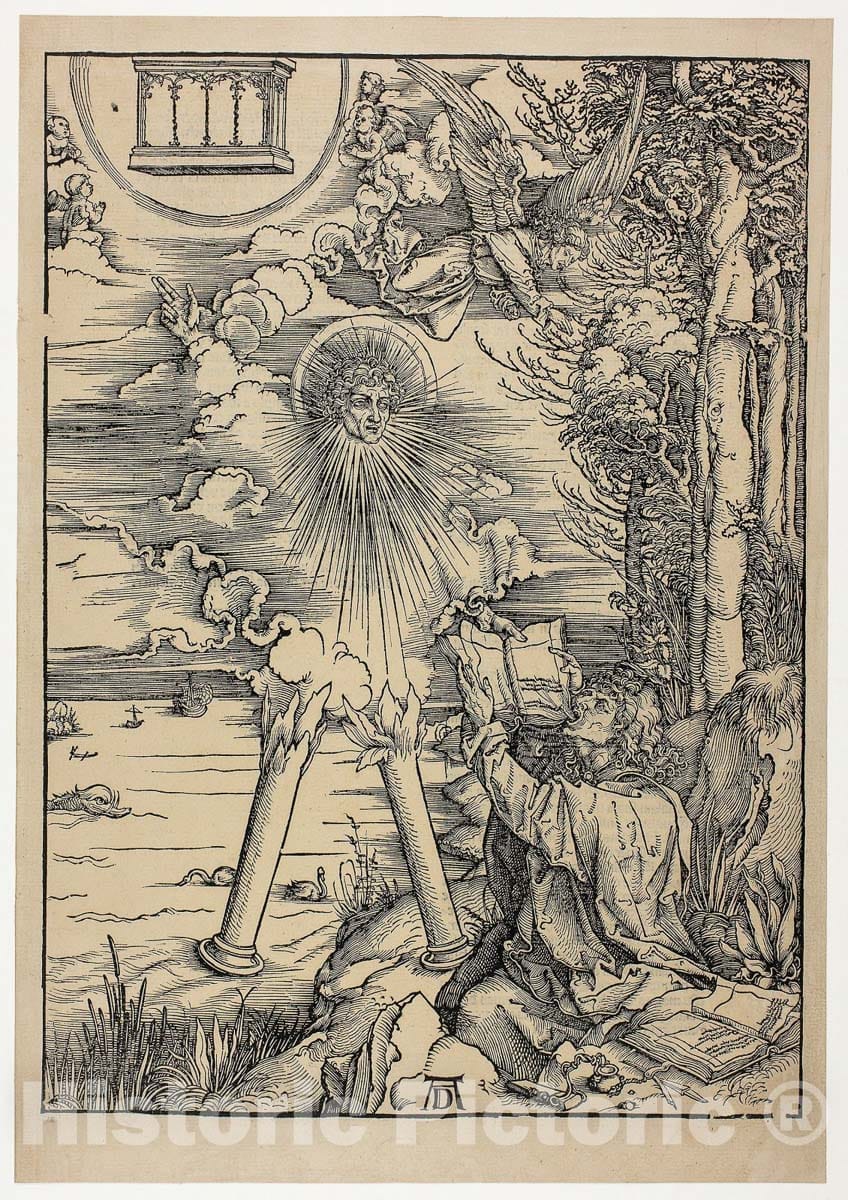 Art Print : St. John Devouring the Book, from The Apocalypse, Albrecht DÃ¼rer, c 1914, Vintage Wall Decor :