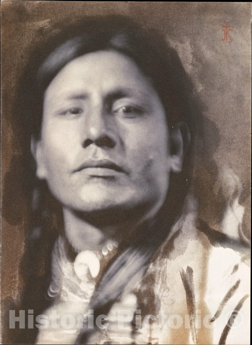 Photo Print : Joseph T. Keiley - A Sioux Chief 1 : Vintage Wall Art