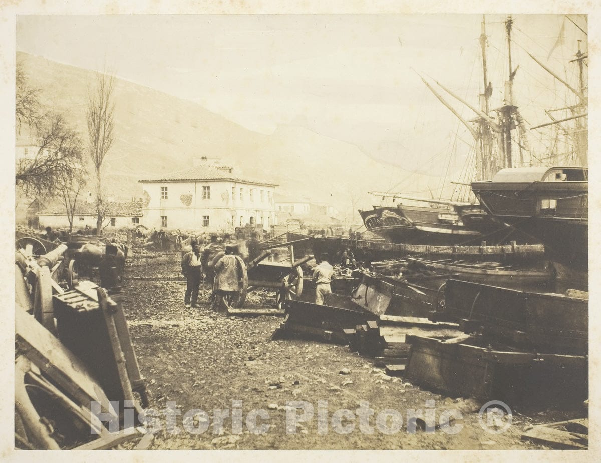 Art Photo : Landing Place, Ordnance Wharf, Balaklava, Roger Fenton, c 1855, Vintage Wall Decor :