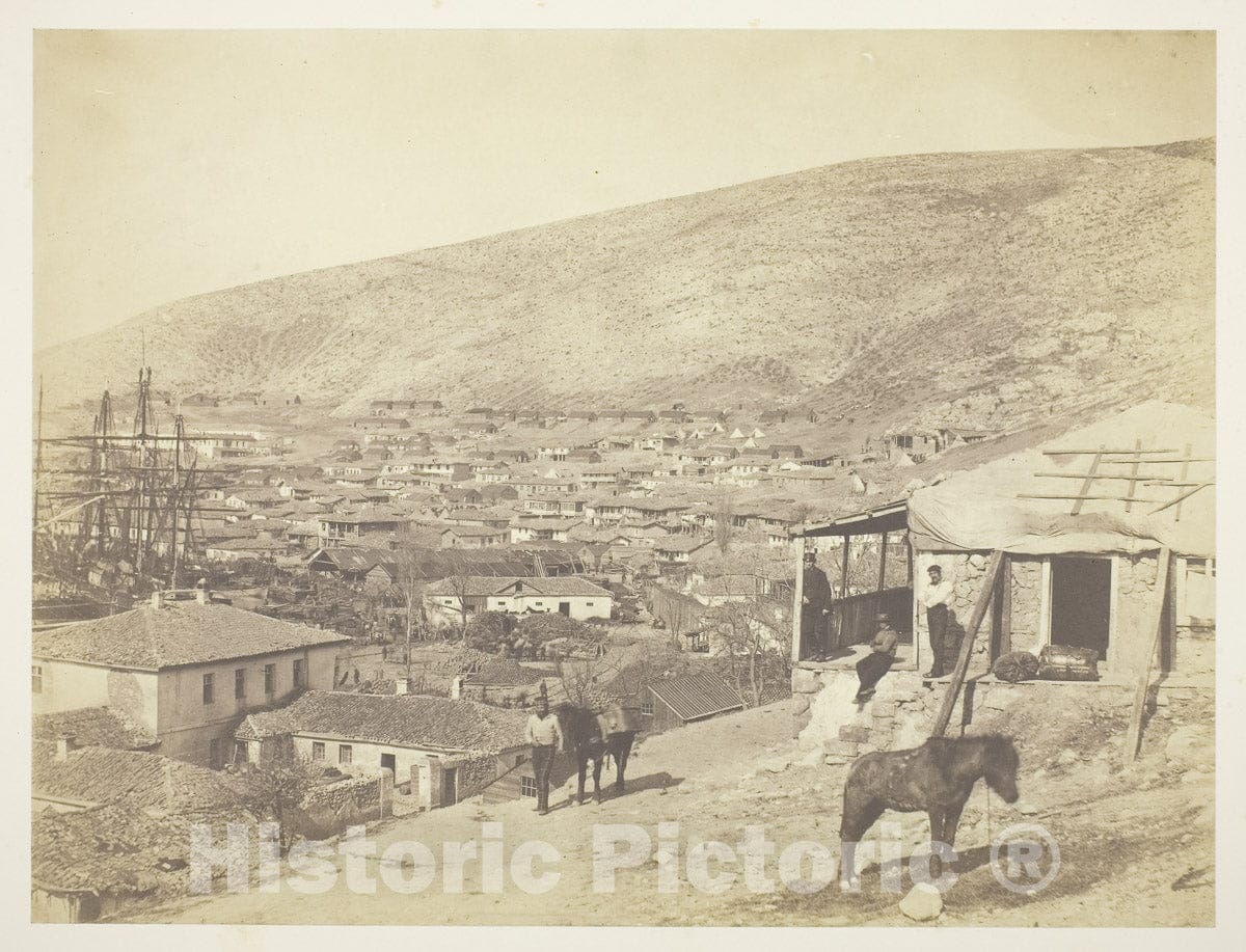 Art Photo : The Town of Balaklava, Roger Fenton, c 1849, Vintage Wall Decor :