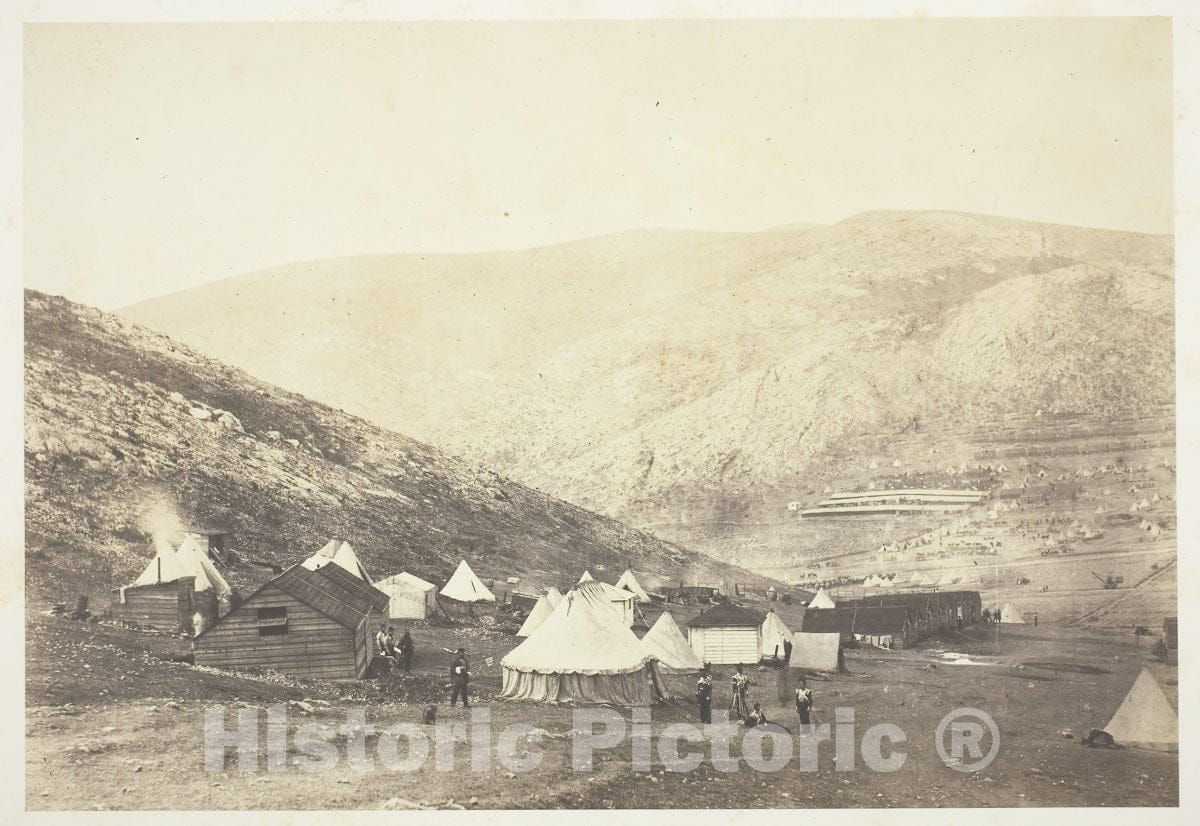 Art Photo : Encampment of the 71st Regiment, Roger Fenton, c 1849, Vintage Wall Decor :