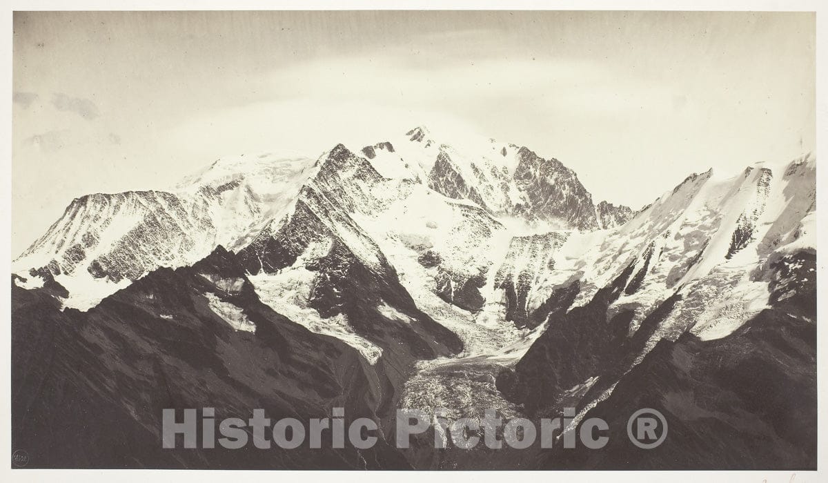 Art Photo : Savoie 46, Mont-Blanc, Vu de Mont-Joli, Auguste-Rosalie Bisson, c 1901, Vintage Wall Decor :