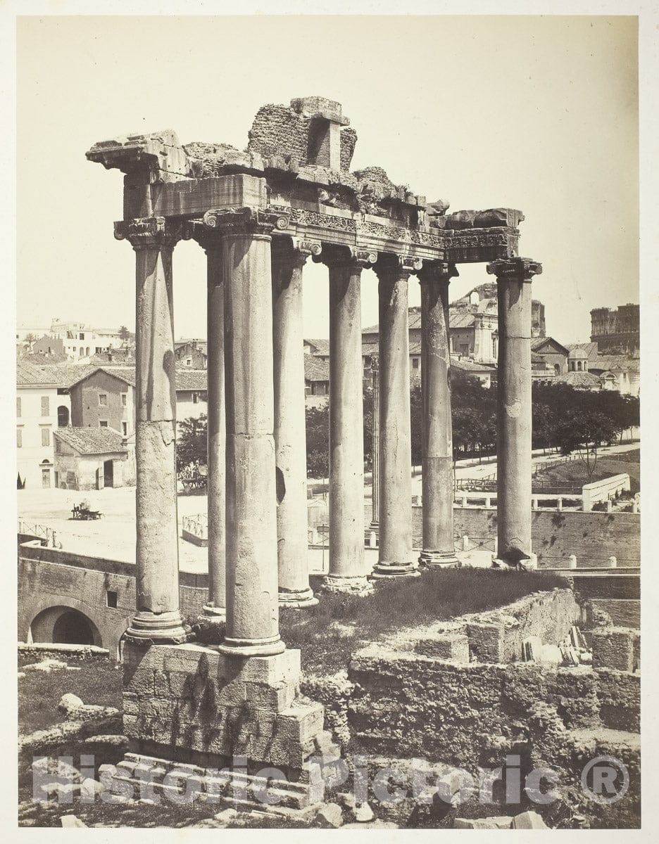 Art Photo : Forum Romanum, Rome, Bisson FrÃ¨res, c 1857, Vintage Wall Decor :