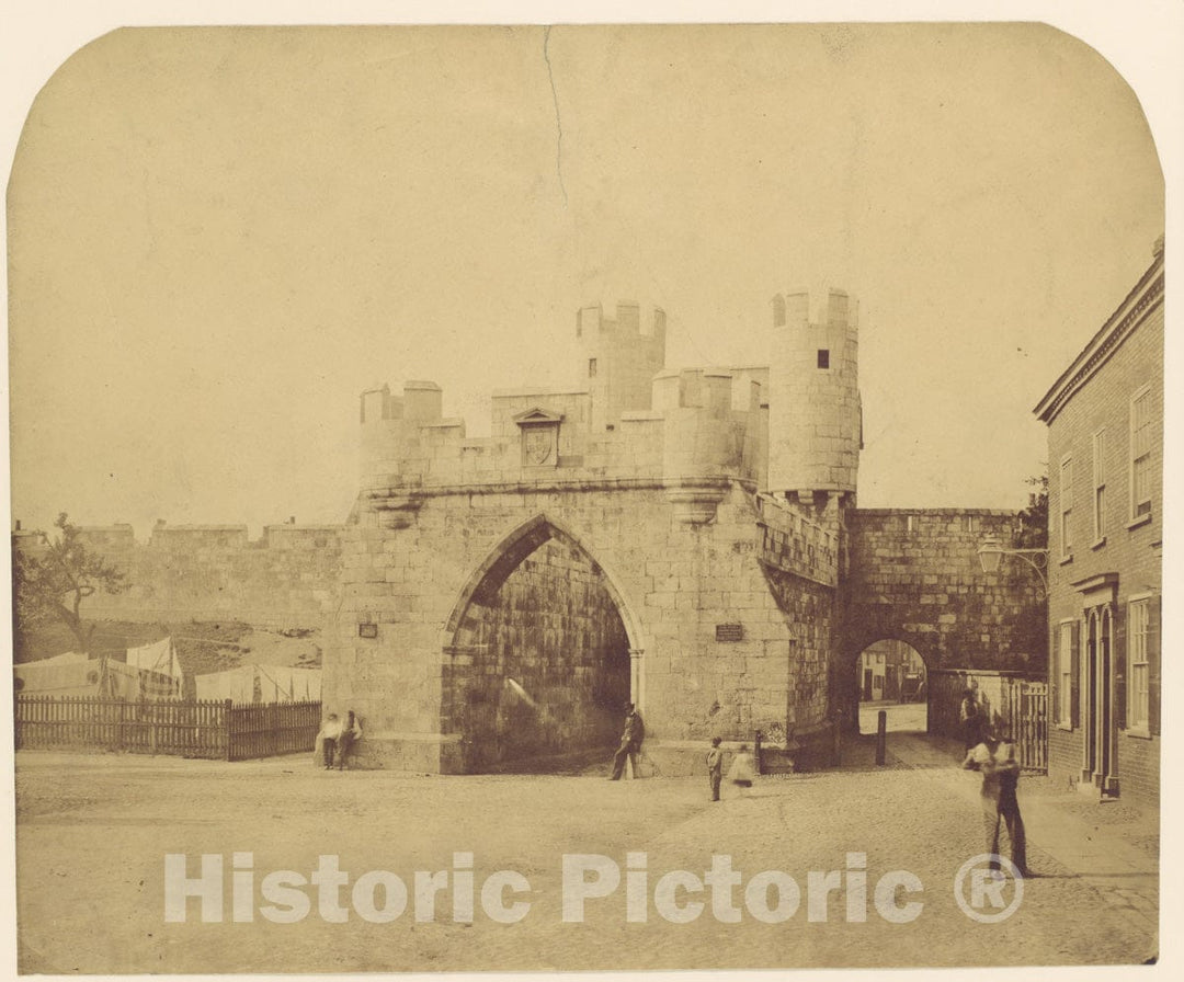 Photo Print : St. Mary's Gate, York : Vintage Wall Art