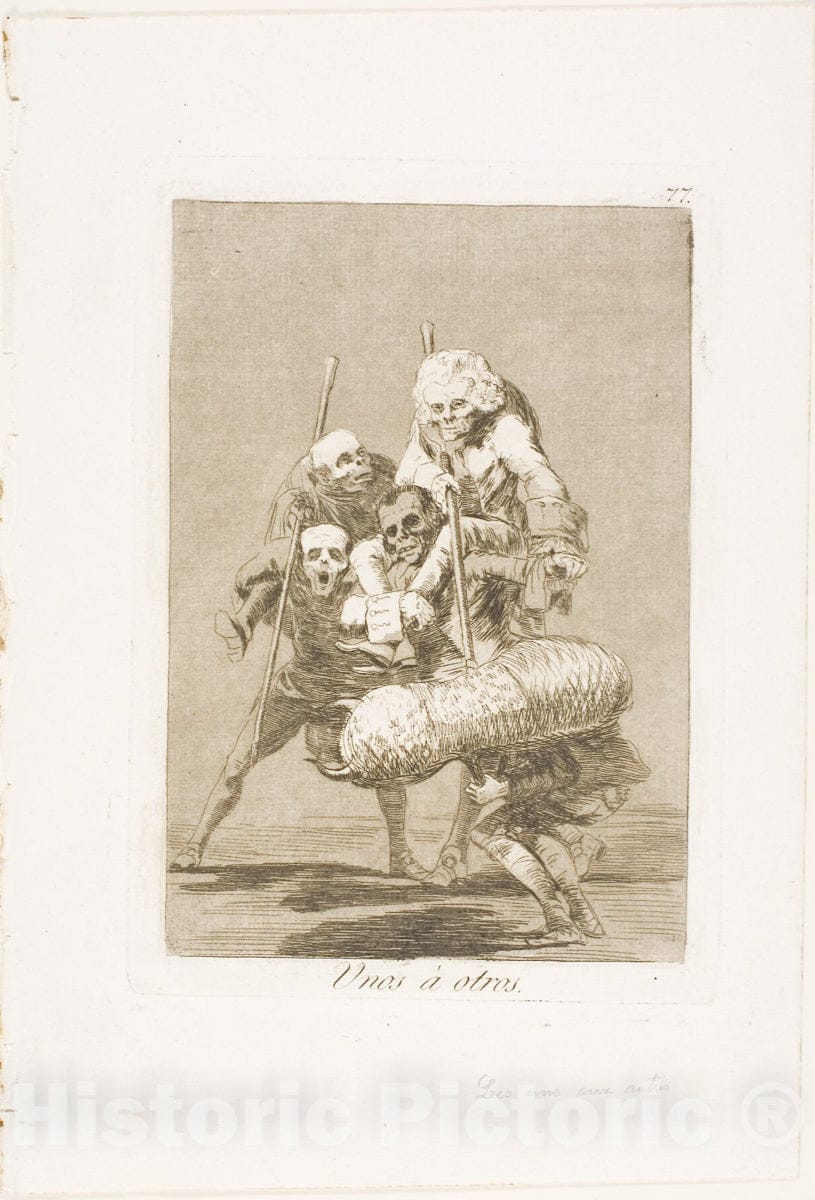 Art Print : What One Does to Another, plate seventy-seven from Los Caprichos, Francisco Goya, c 1900, Vintage Wall Decor :