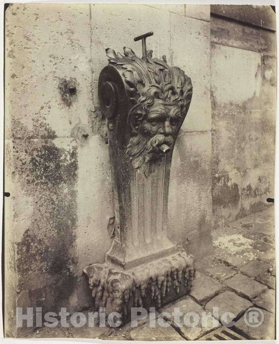Art Photo : Versailles, Fontaine dans la Cour de Marbre, Jean-EugÃ¨ne-Auguste Atget, c 1902, Vintage Wall Decor :