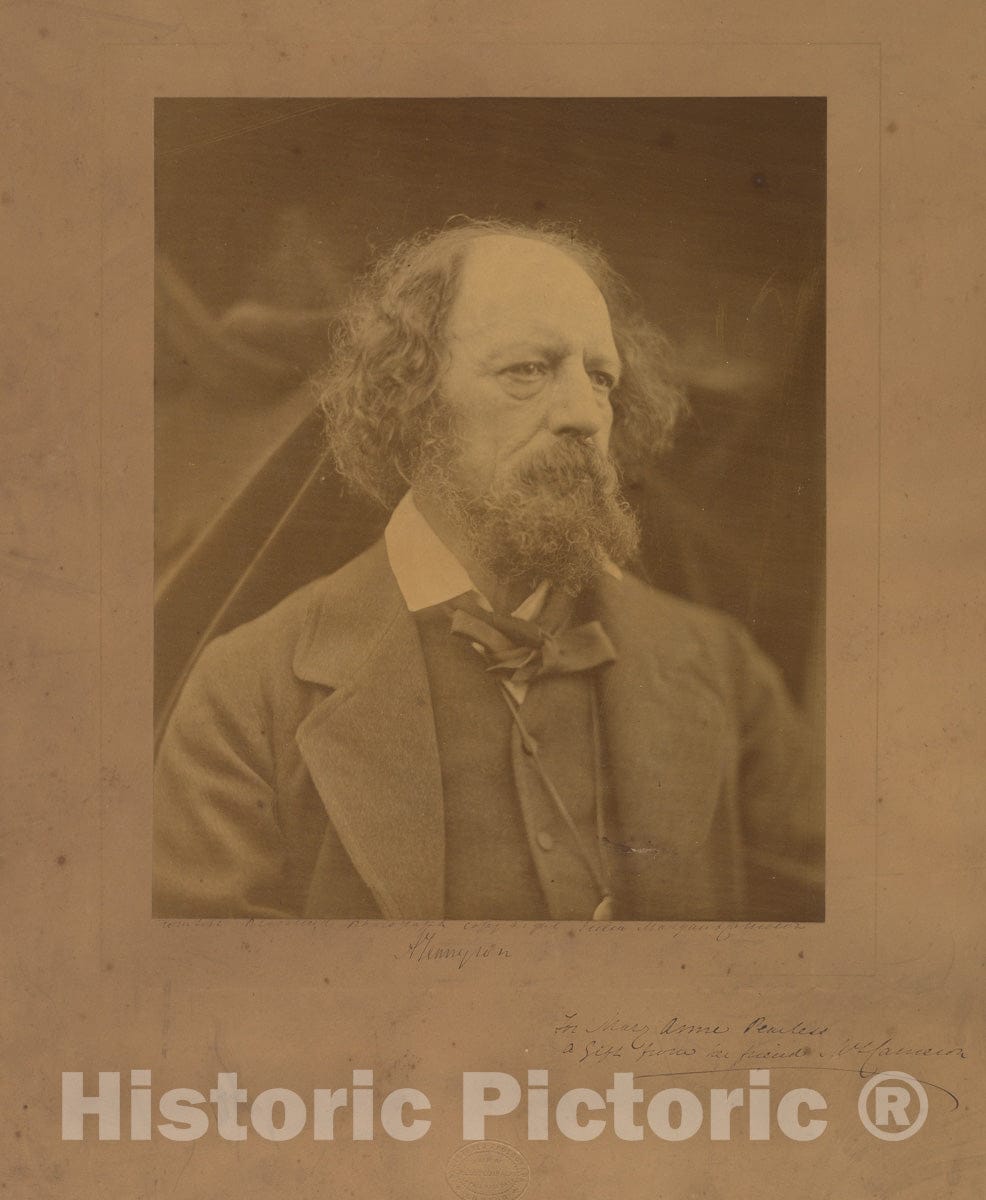 Photo Print : Julia Margaret Cameron - Alfred, Lord Tennyson 1 : Vintage Wall Art