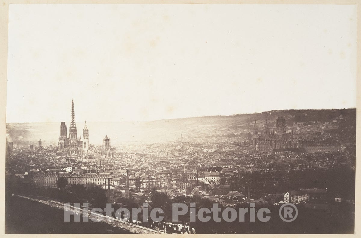 Photo Print : Edmond Bacot - Vue générale de Rouen : Vintage Wall Art