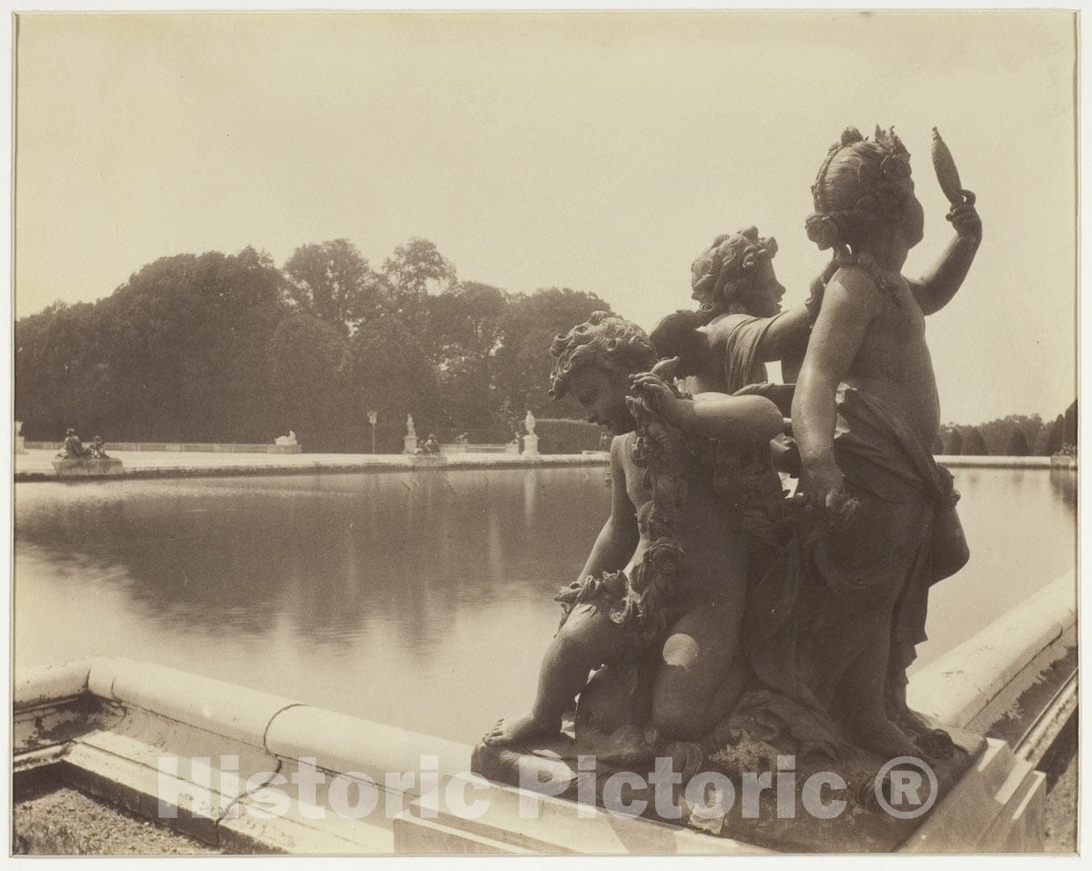 Art Photo : Versailles, Bassin de Midi, Jean-EugÃ¨ne-Auguste Atget, c 1860, Vintage Wall Decor :
