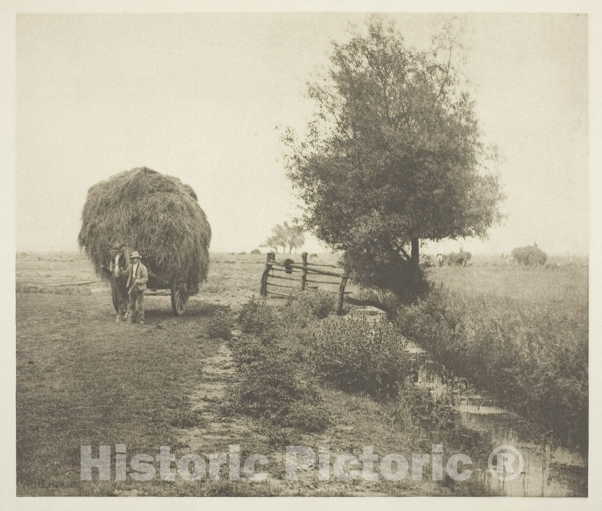 Art Photo : In the Haysel (Norfolk), Peter Henry Emerson, c 1892, Vintage Wall Decor :
