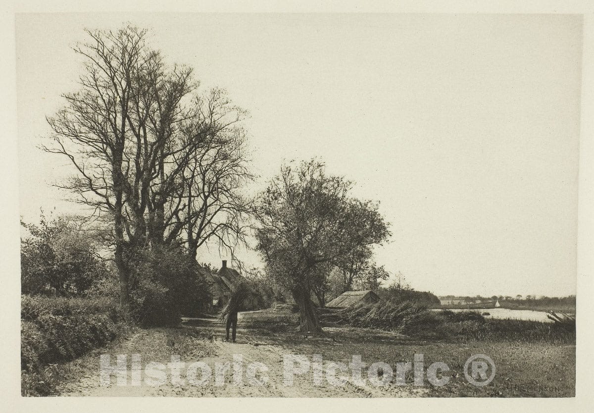 Art Photo : The Farm by the Broad (Norfolk), Peter Henry Emerson, c 1883, Vintage Wall Decor :