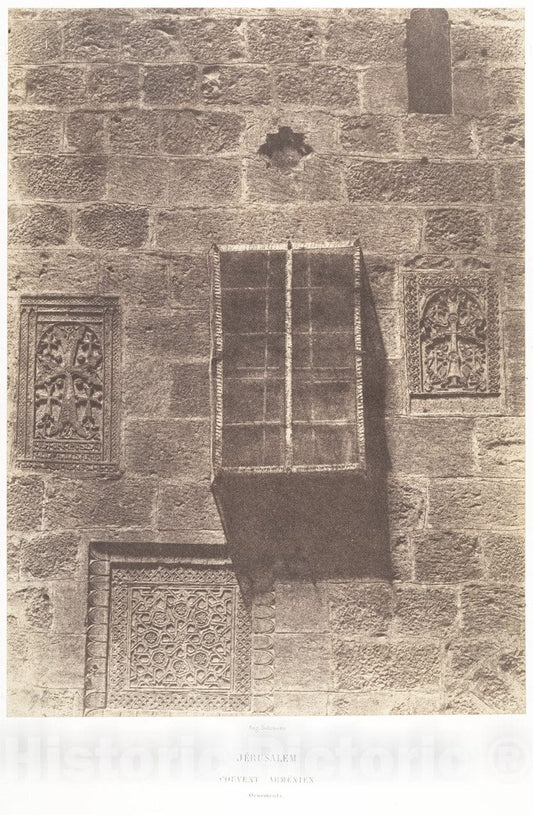 Photo Print : Auguste Salzmann - Jérusalem, Couvent Arménien, Ornements, 1 : Vintage Wall Art