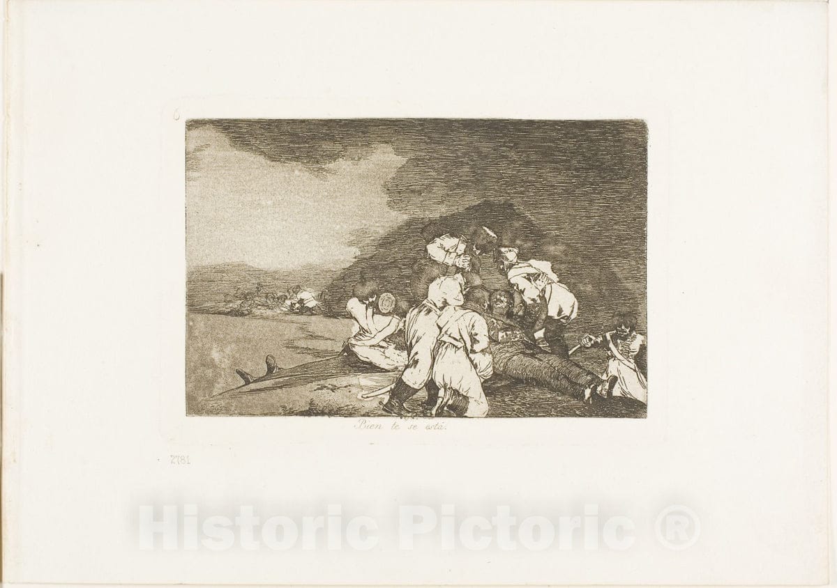Art Print : It Serves You Right, plate six from The Disasters of War, Francisco Goya, c.1653, Vintage Wall Decor :