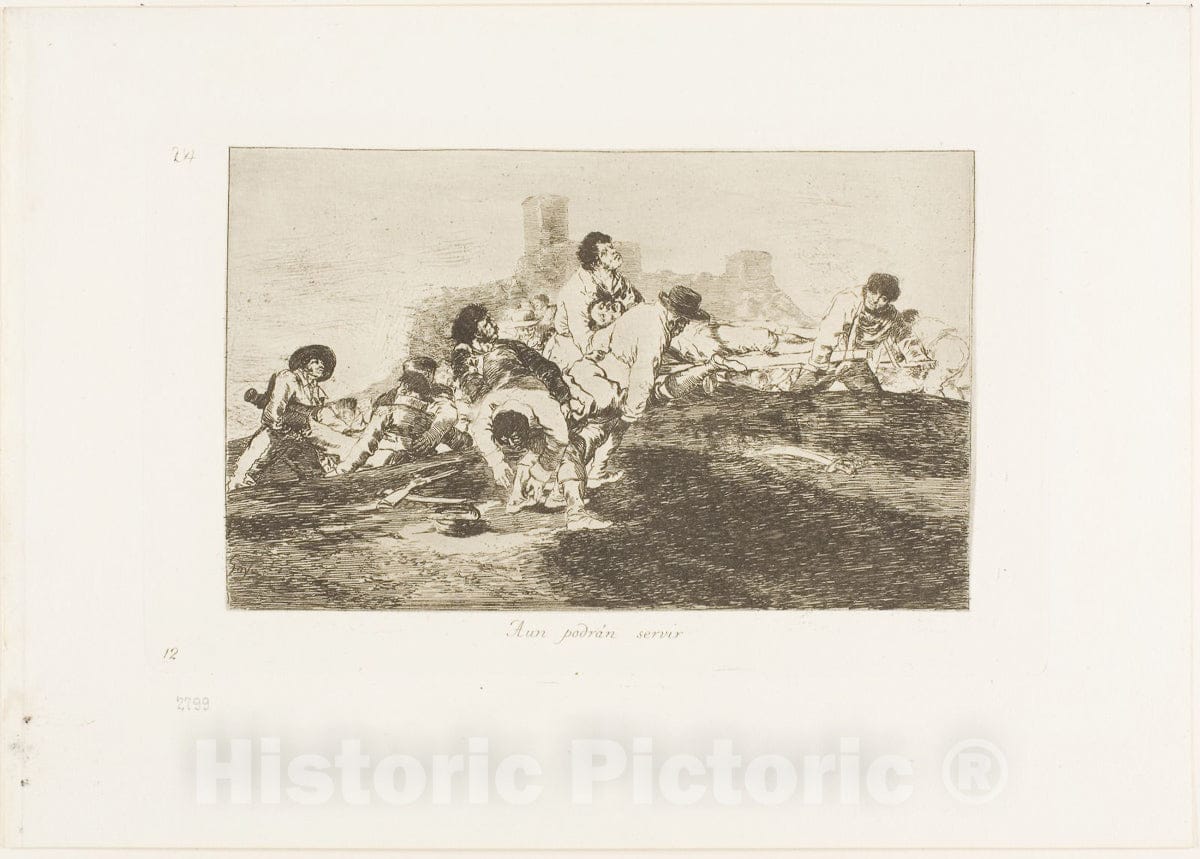 Art Print : They Can Still be of Use, plate twenty-four from The Disasters of War, Francisco Goya, c 1902, Vintage Wall Decor :