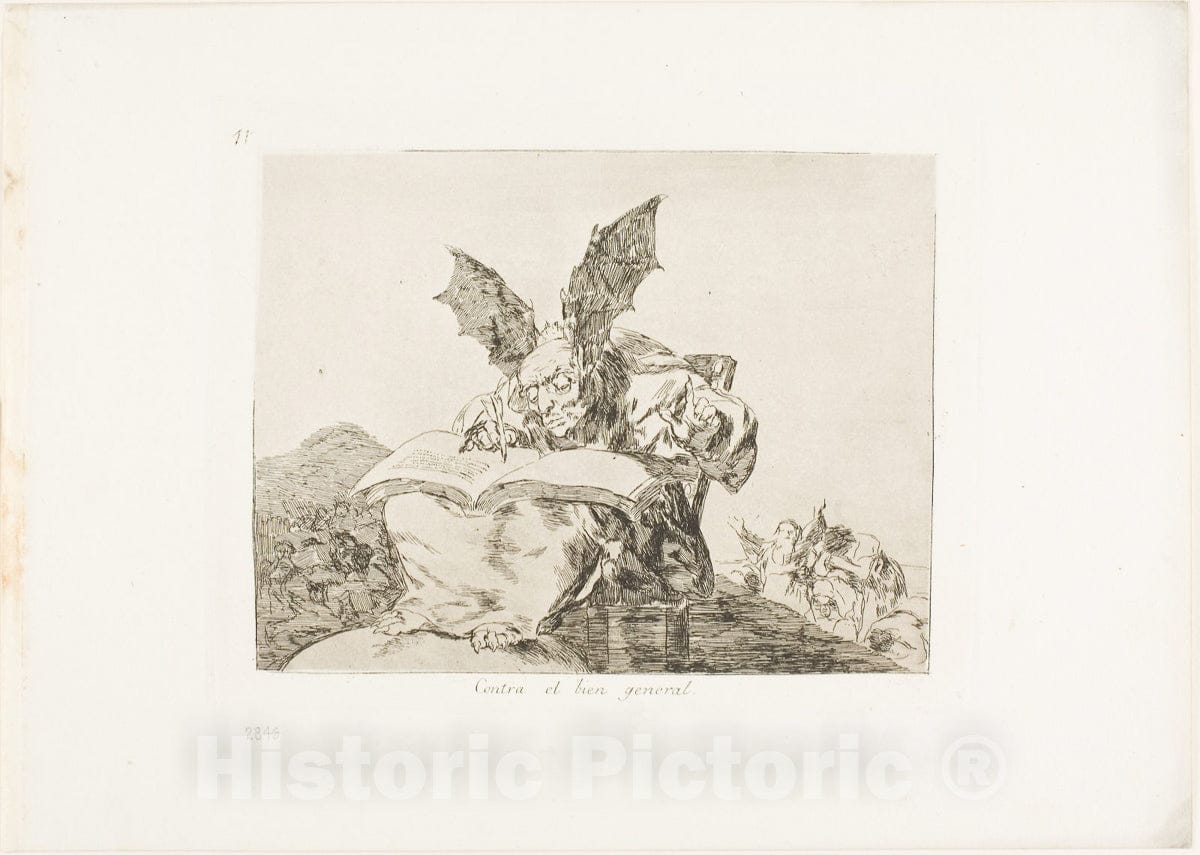 Art Print : Against the Common Good, plate seventy-one from The Disasters of War, Francisco Goya, c 1896, Vintage Wall Decor :