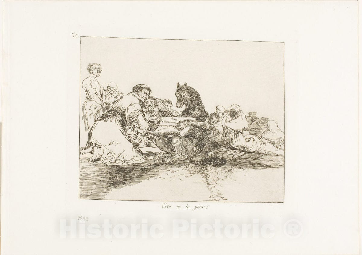 Art Print : That is the worst of it!, plate seventy-four from The Disasters of War, Francisco Goya, c 1891, Vintage Wall Decor :