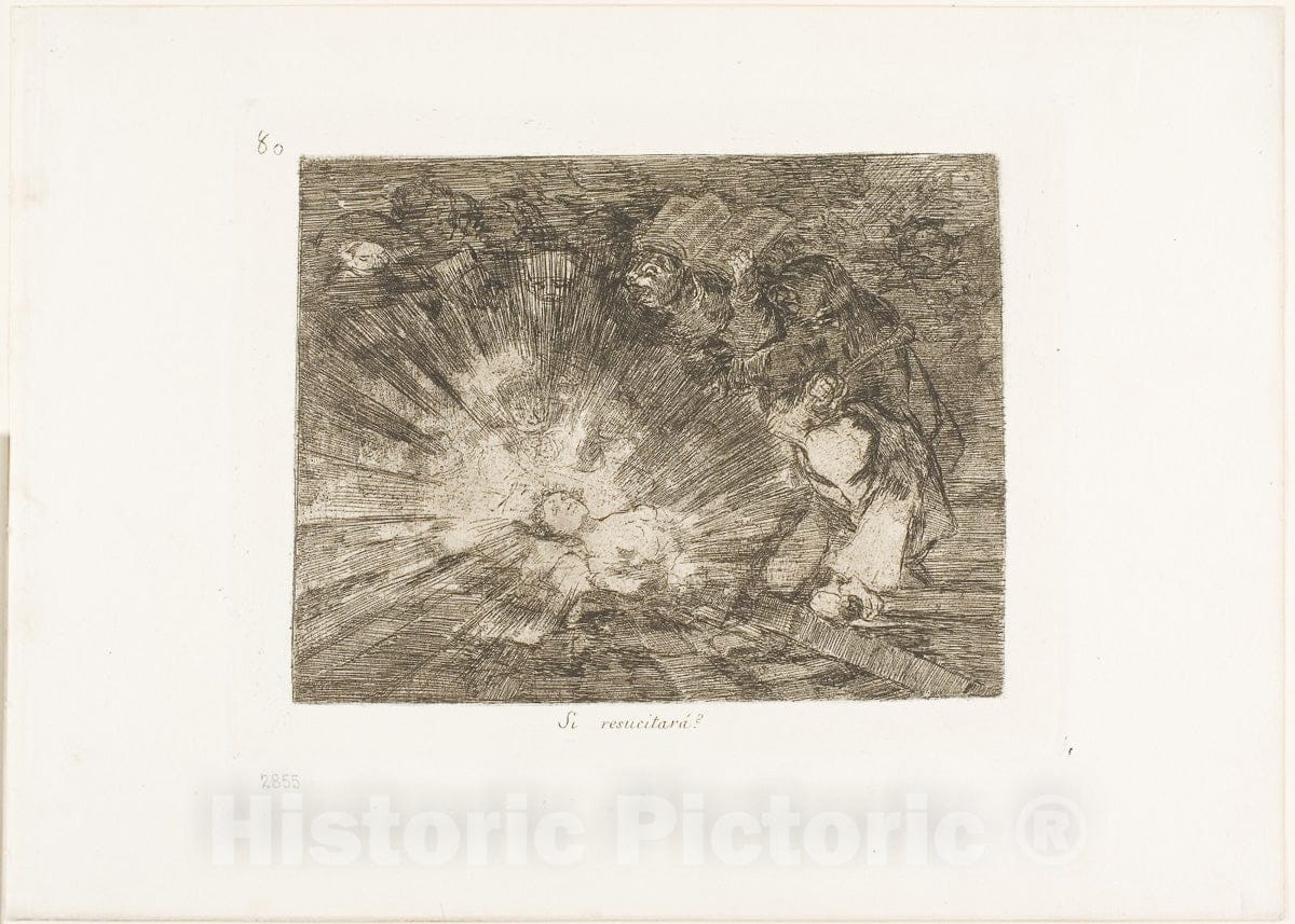 Art Print : Will She Rise Again?, plate eighty from The Disasters of War, Francisco Goya, c 1858, Vintage Wall Decor :