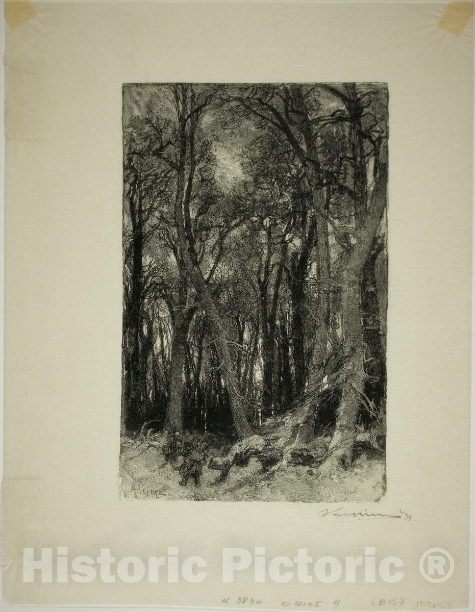 Art Print : Winter: Bas-Breau, Louis Auguste LepÃ¨re, c.1908, Vintage Wall Decor :