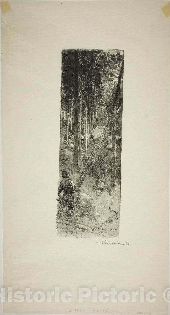 Art Print : Falling Pines, Louis Auguste LepÃ¨re, c.1908, Vintage Wall Decor :