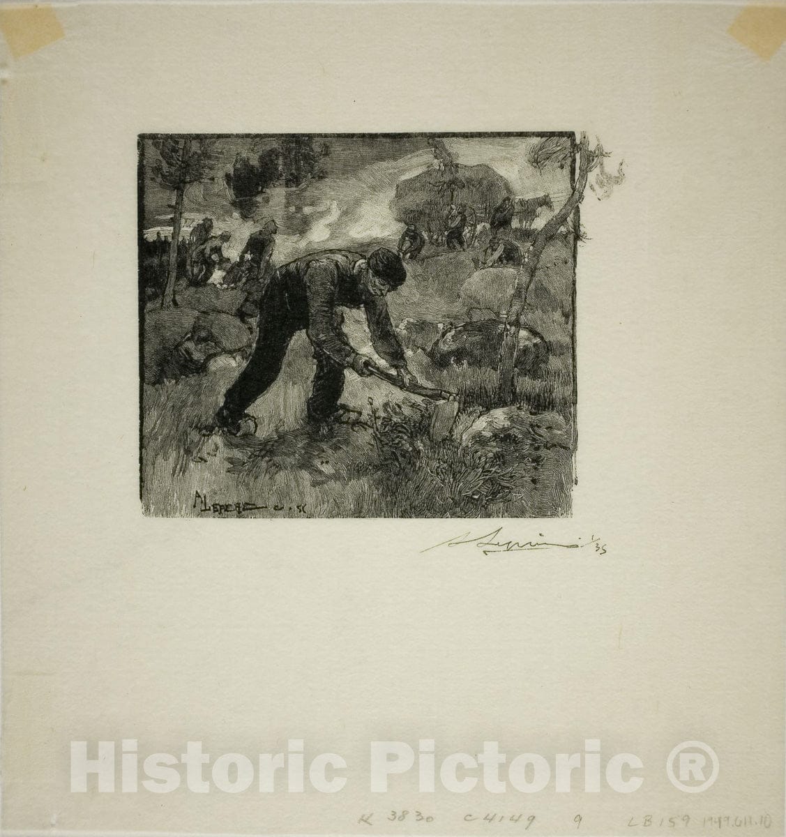 Art Print : Root Extractors, Louis Auguste LepÃ¨re, c.1908, Vintage Wall Decor :