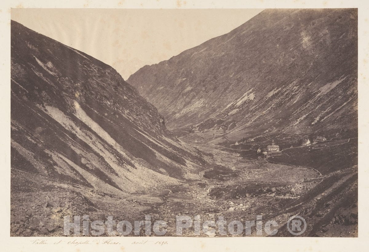 Photo Print : Joseph Vigier - Vallée et chapelle d'Héas, St-Sauveur : Vintage Wall Art