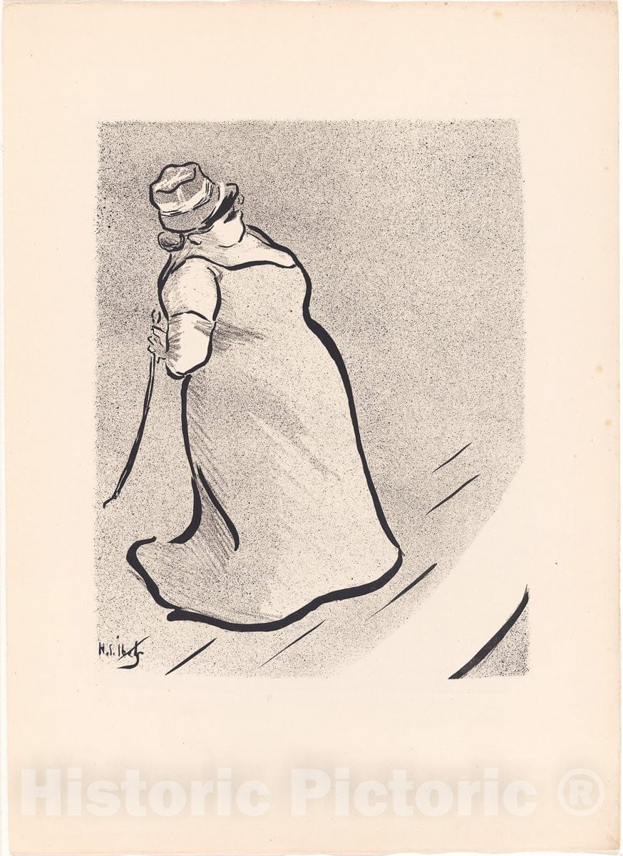 Art Print : Jeanne Bloch, from Le Cafe-Concert, Henri-Gabriel Ibels, c 1945, Vintage Wall Decor :