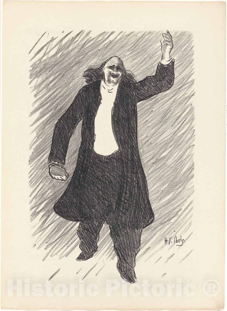 Art Print : Marcel Legay, from Le Cafe-Concert, Henri-Gabriel Ibels, c 1951, Vintage Wall Decor :