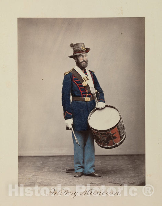 Photo Print : Oliver H. Willard - Artillery, Musician : Vintage Wall Art
