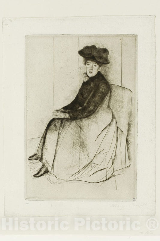 Art Print : Reflection, Mary Cassatt, c.1876, Vintage Wall Decor :