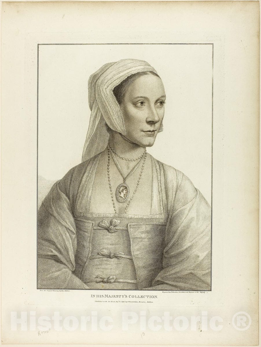 Art Print : Portrait of a Woman Facing Right, Francesco Bartolozzi, c 1795, Vintage Wall Decor :