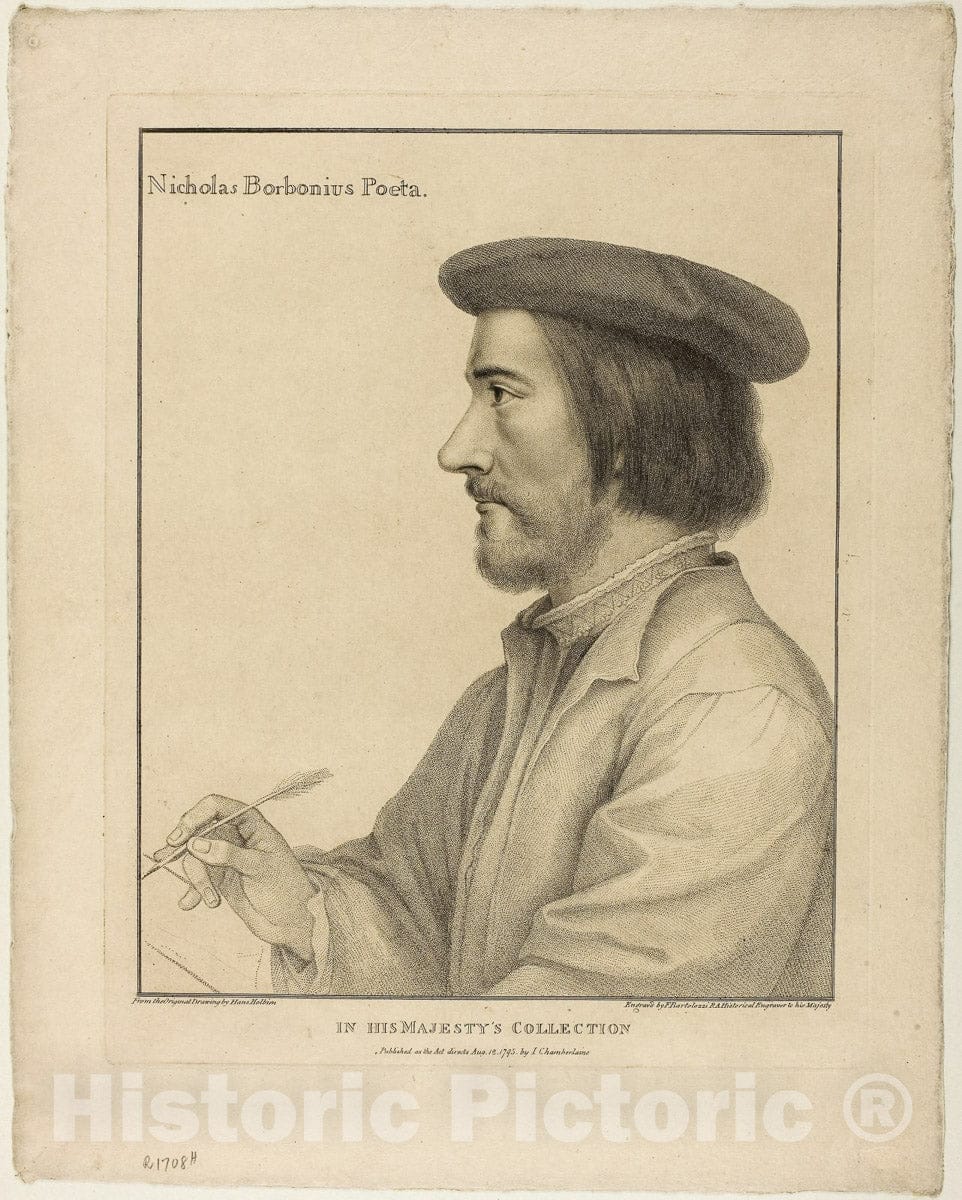 Art Print : Nicholas Bourbon, Francesco Bartolozzi, c 1795, Vintage Wall Decor :