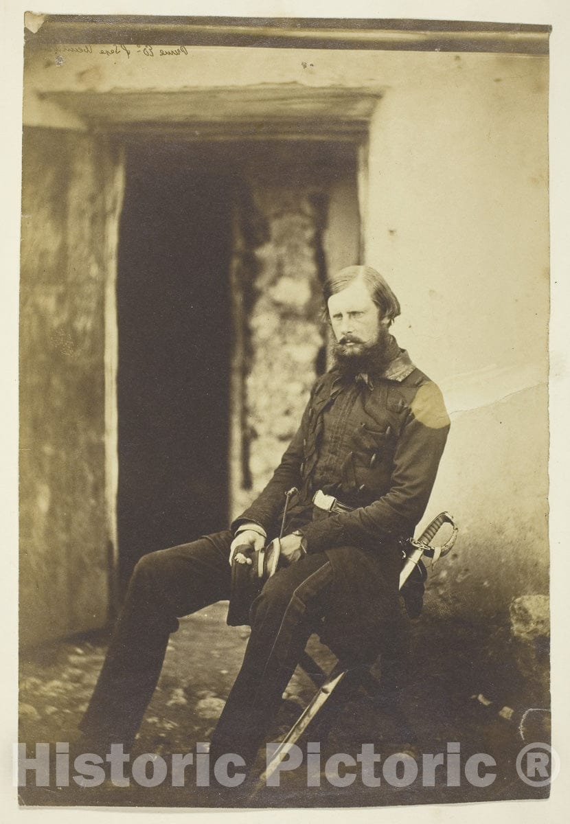 Art Photo : Prince Edward of Saxe Weimar, Taken on the Field, Crimea, Roger Fenton, c 1855, Vintage Wall Decor :