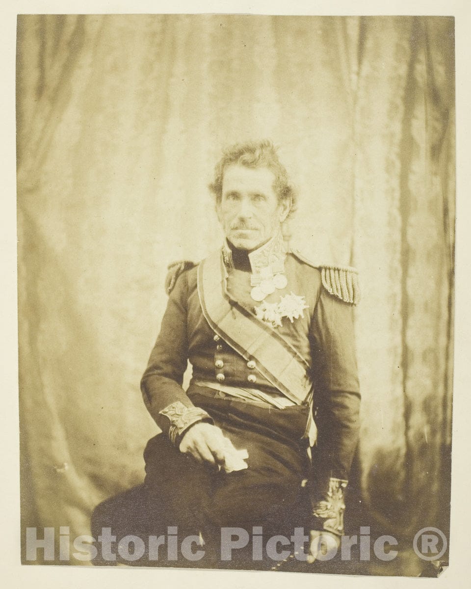 Art Photo : Sir George de Lacy Evans (1787-1870), General, Taken at the Crimea, Roger Fenton, c 1971, Vintage Wall Decor :
