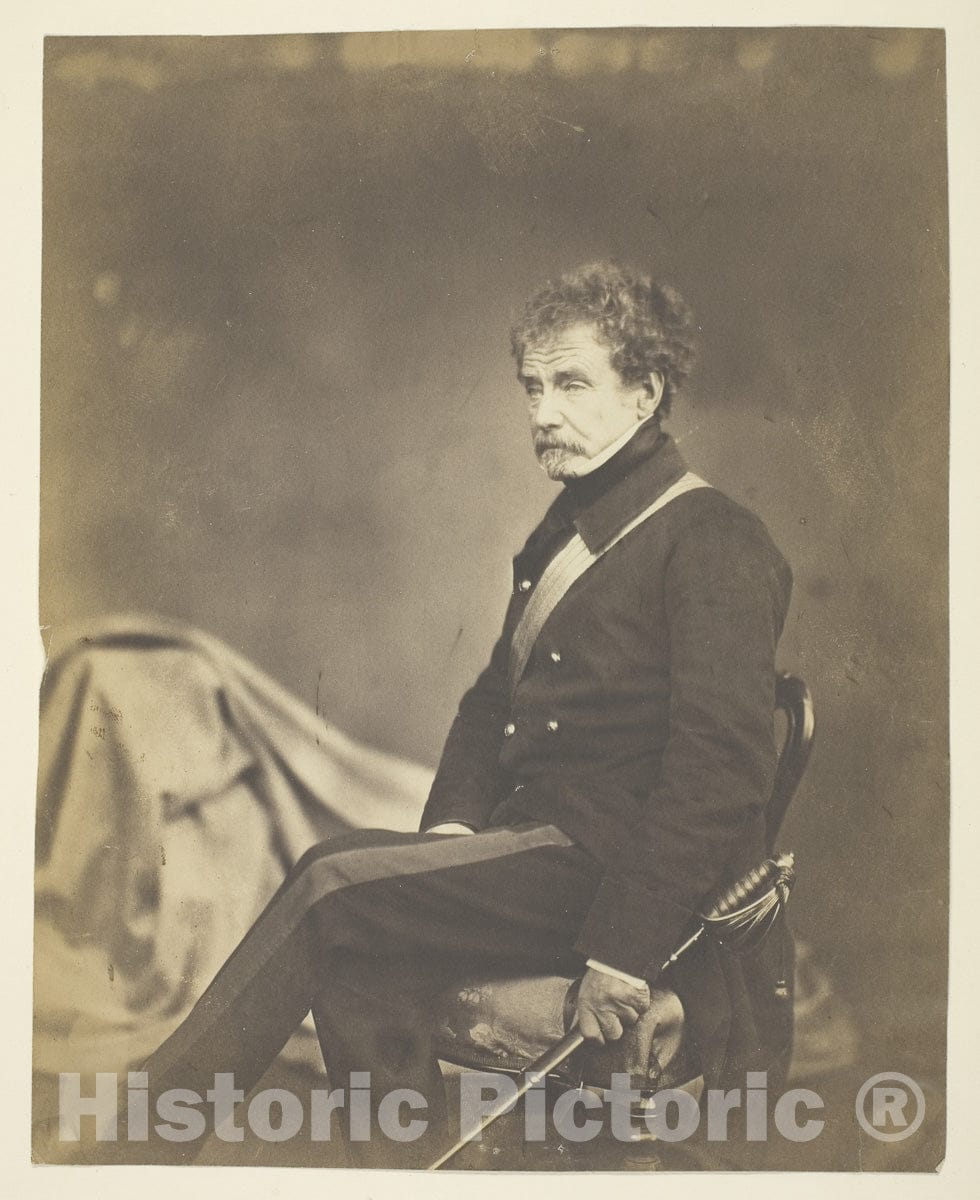 Art Photo : Sir Colin Campbell Lord Clyde (1792-1863), Field Marshal; At the Crimea, Roger Fenton, c 1855, Vintage Wall Decor :
