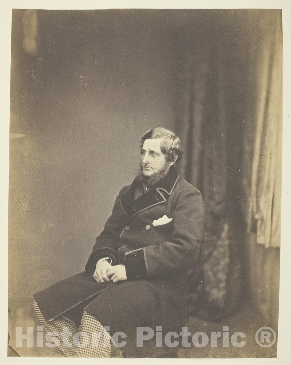 Art Photo : Sir J. Montagu Steele (1820-1890), Military Secretary, Crimea, Roger Fenton, c 1970, Vintage Wall Decor :