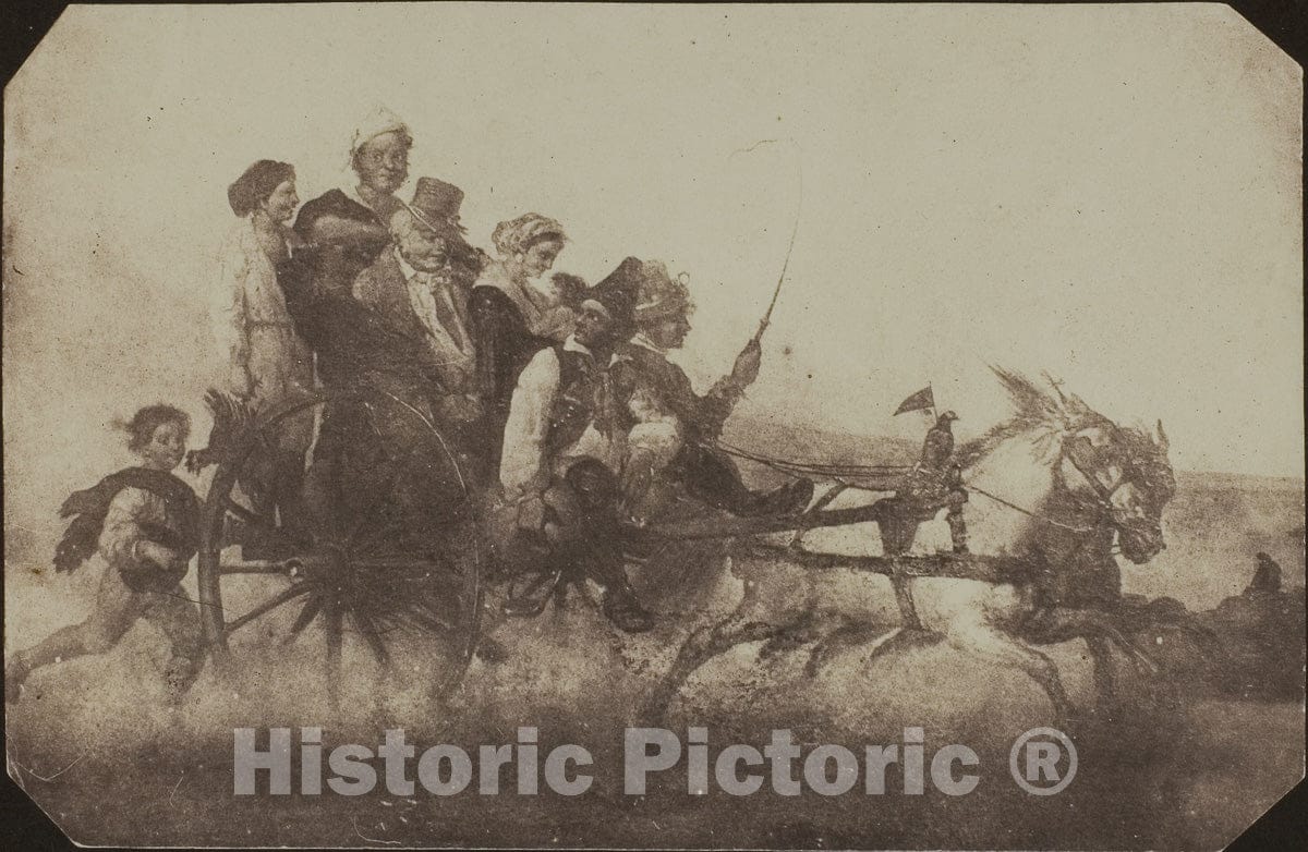 Art Photo : Neapolitan Conveyance - Copy of a Painting at Lacock Abbey, William Henry Fox Talbot, c 1750, Vintage Wall Decor :