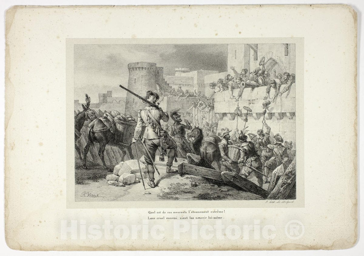 Art Print : Quel est de ces mourants letonnement extrÃªme..., Horace Vernet, c.1837, Vintage Wall Decor :