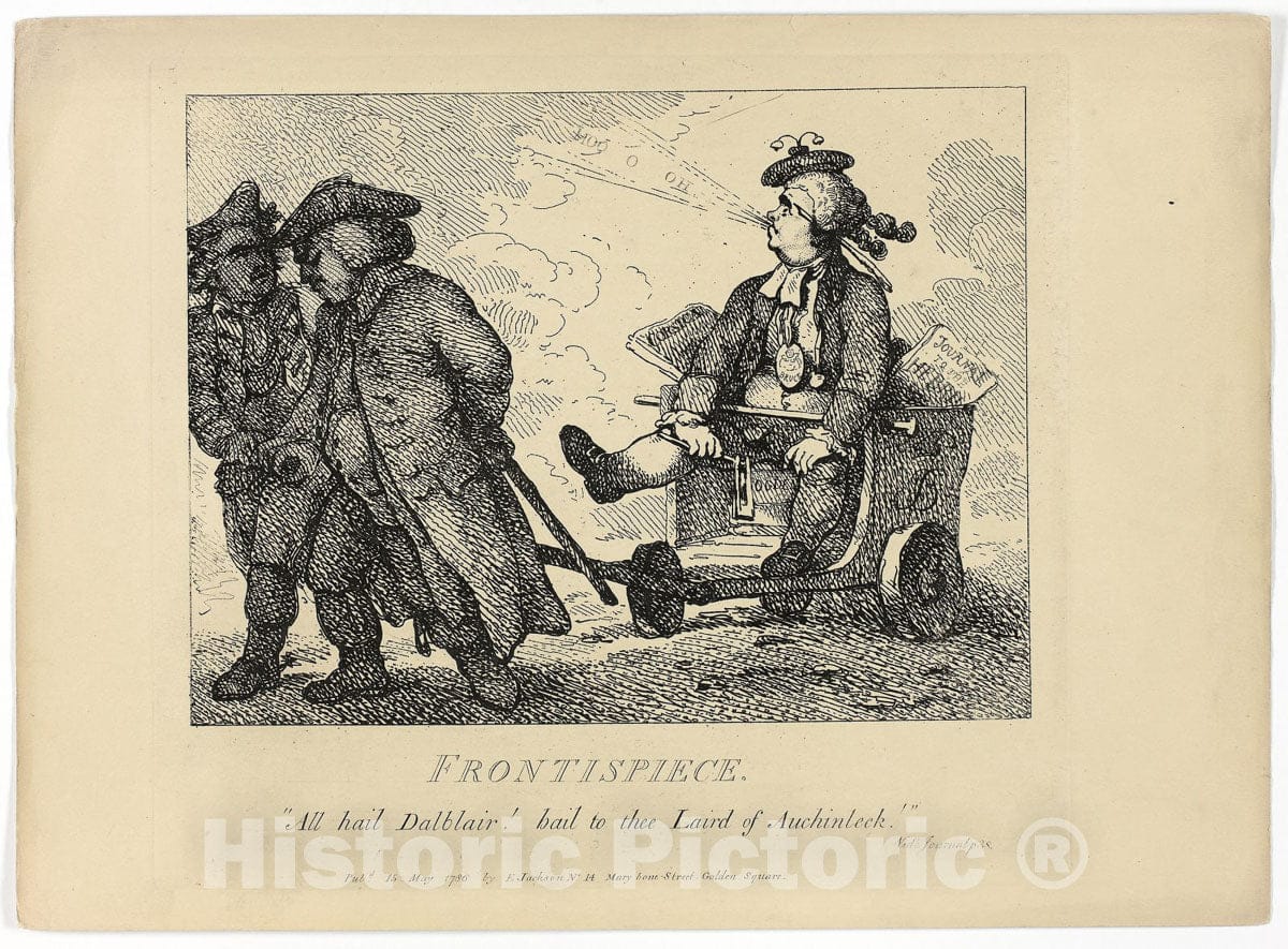 Art Print : Boswells Tour of the Hebrides: Frontispiece, Thomas Rowlandson, c.1786, Vintage Wall Decor :