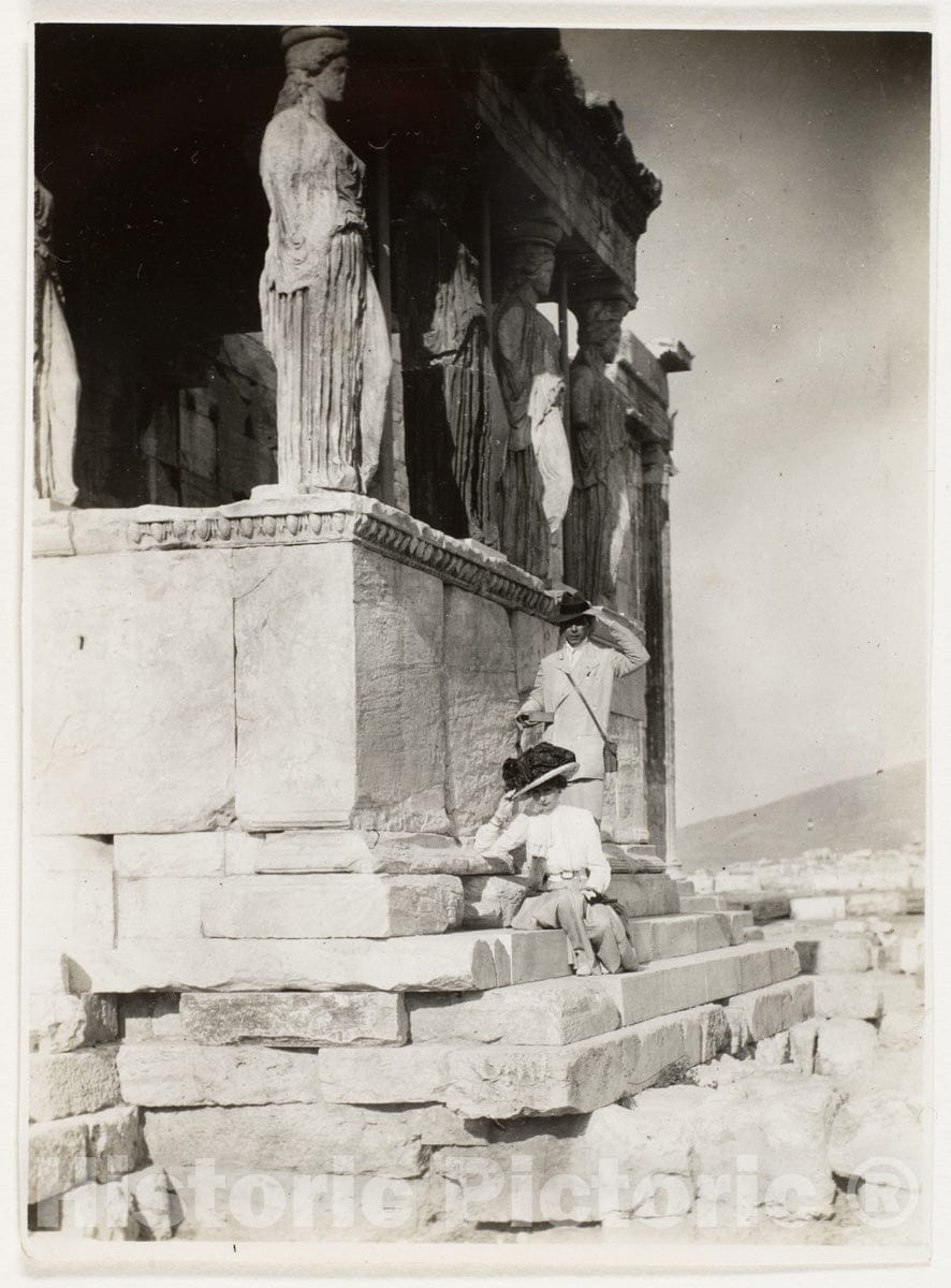 Photo Print : Adolf de Meyer - Adolf and Olga de Meyer at The Acropolis : Vintage Wall Art