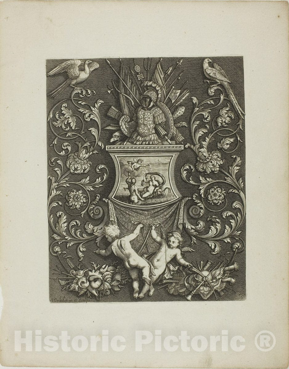 Art Print : Plate Nine, from Book of Ornament, Simon Gribelin, II, c 1792, Vintage Wall Decor :